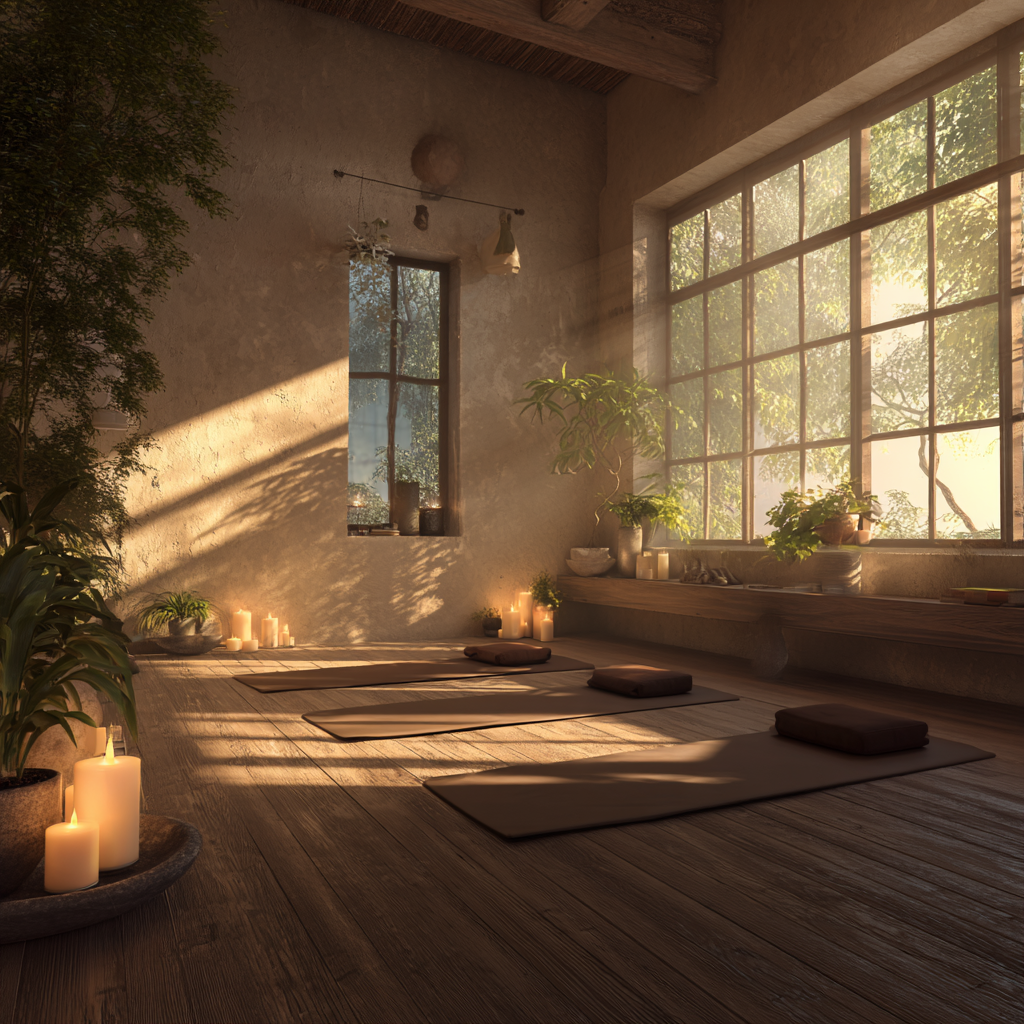 Інструктор допомагає ученю з асаною